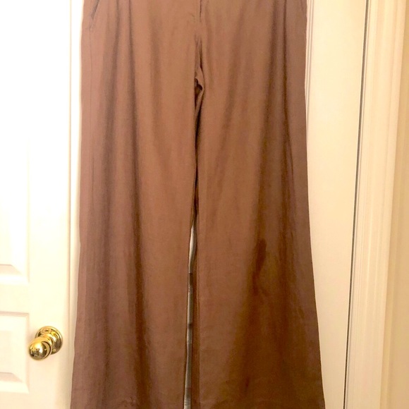 VACATION PANTS.100% linen European pants with wide pant legs. Great fit &quality - Picture 6 of 6
